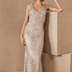 BHLDN Surrey dress in size 4 silver